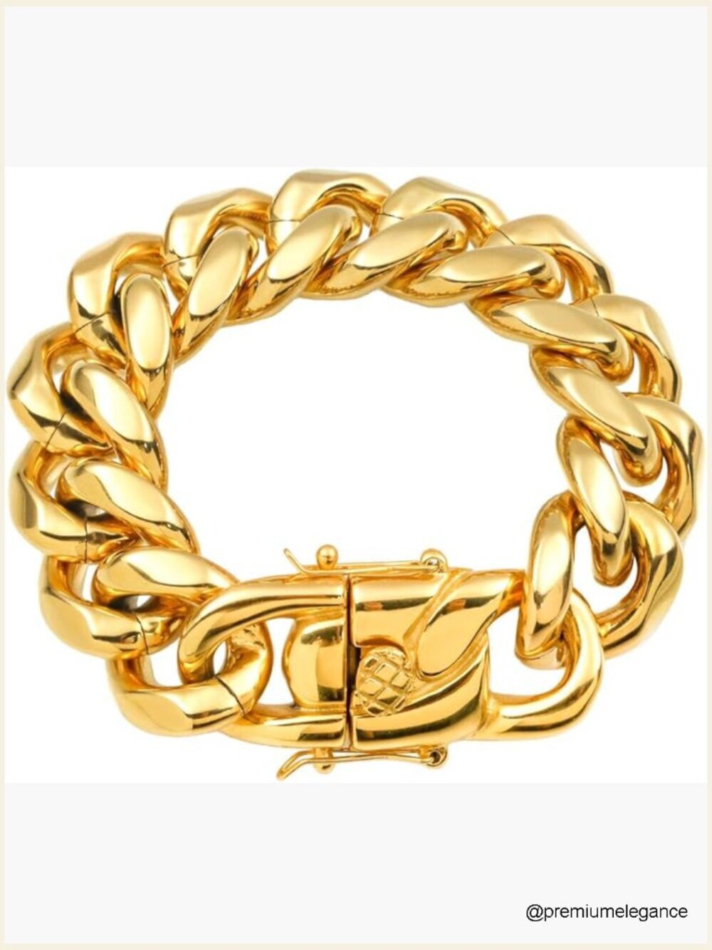Wide Chunky Gold Chain Necklace - Heavy Waterproof Stainless Steel 18K Gold